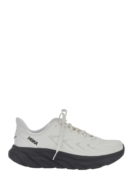 Sneakers Hoka One One albi din material textil