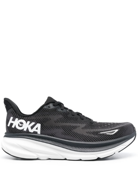 Sneakers Hoka One One negri din material textil