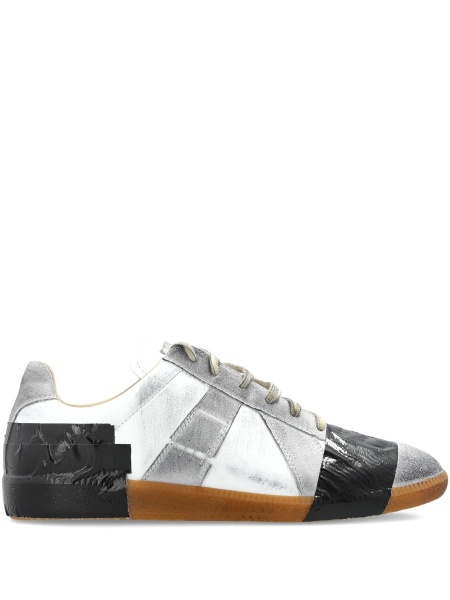 Sneakers Maison Margiela albi din piele si material textil