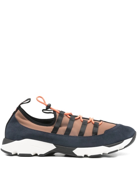 Sneakers Marni albastri din piele intoarsa si material textil