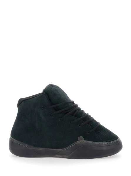 Sneakers 'Mid Vamp' Black sneakers with front laces in suede for men