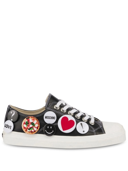 Sneakers Moschino negri din piele