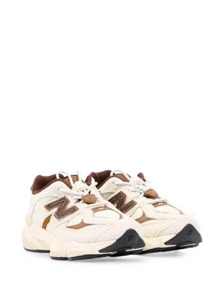 Sneakers New Balance Kids albi din piele intoarsa si plasa