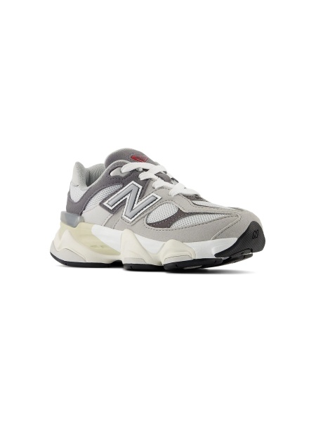 Sneakers New Balance Kids gri din polyester si piele intoarsa