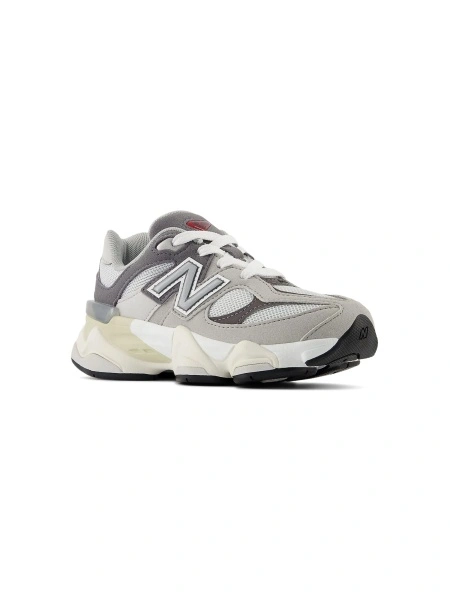 Sneakers New Balance Kids gri din polyester si piele intoarsa