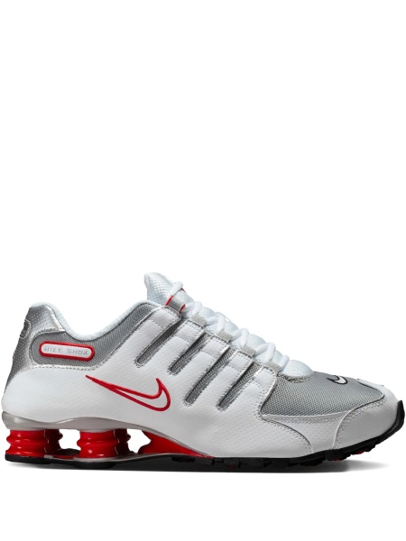 Sneakers Nike shox albi din piele