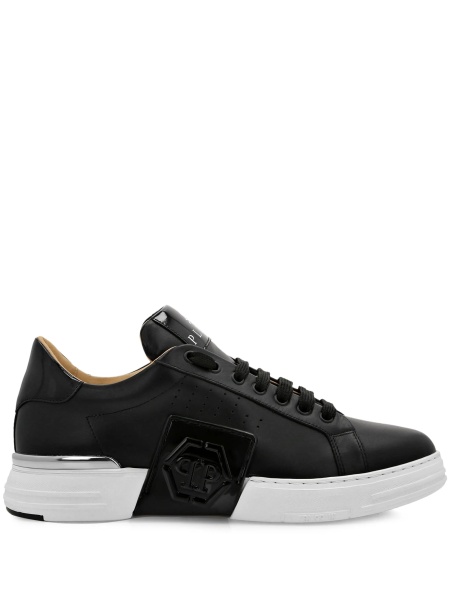 Sneakers Philipp Plein negri din bumbac si polyester