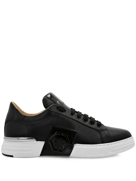 Sneakers Philipp Plein negri din bumbac si polyester