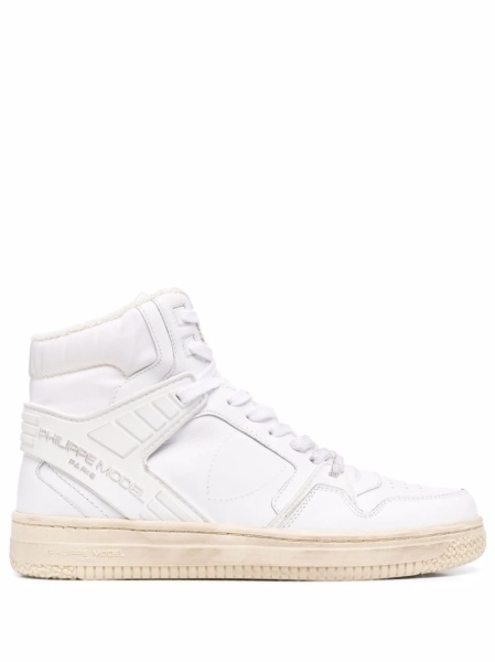 Sneakers Philippe Model albi din piele