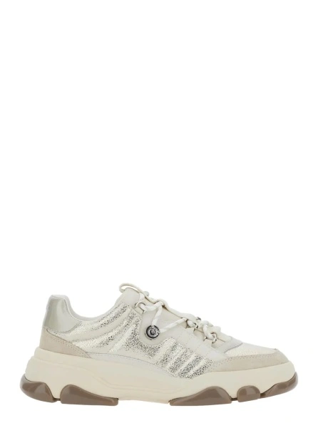 Sneakers Pinko albi din piele 'ATHENA'