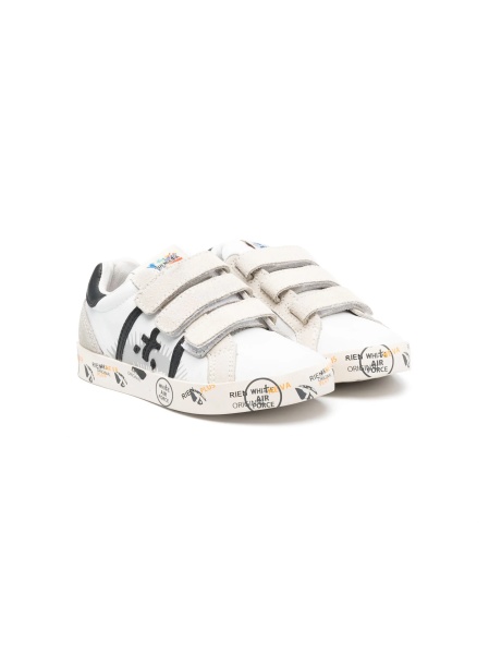 Sneakers Premiata albi din piele