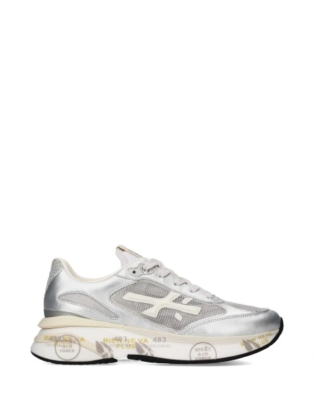 Sneakers Premiata argintii din polyester