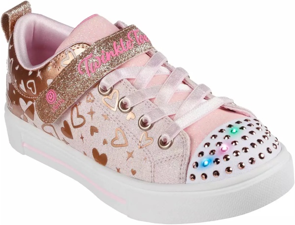 Sneakers S Lights® Twinkle Sparks Heather Charm LT Pink Rose Gold