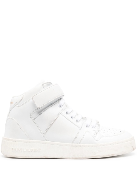 Sneakers Saint Laurent albi din piele