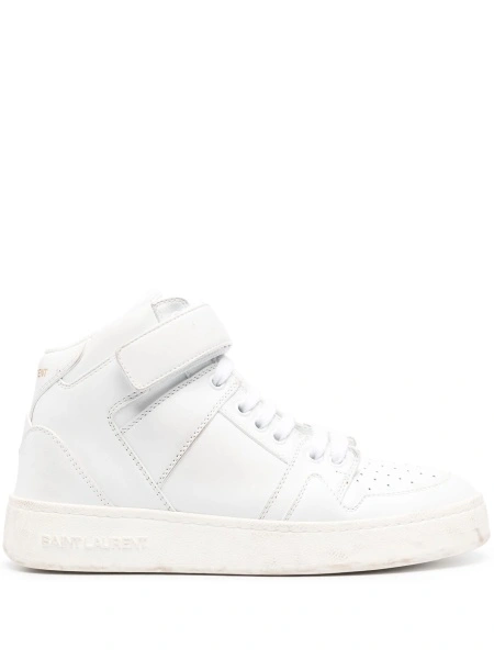 Sneakers Saint Laurent albi din piele