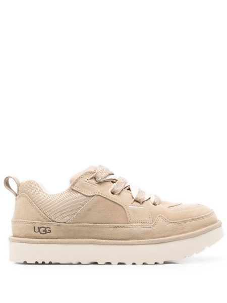 Sneakers UGG neutri din piele intoarsa si material textil