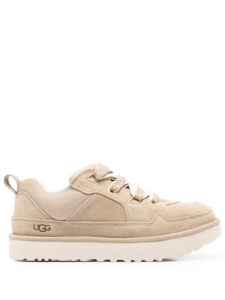 Sneakers UGG neutri din piele intoarsa si material textil