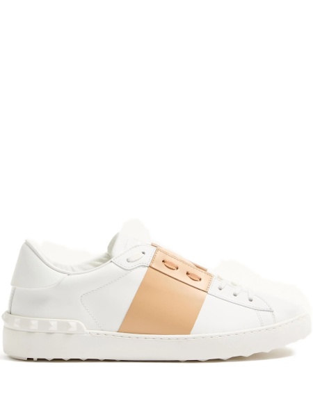 Sneakers Valentino Garavani Open albi din piele