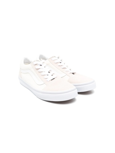 Sneakers Vans albi din piele si material textil