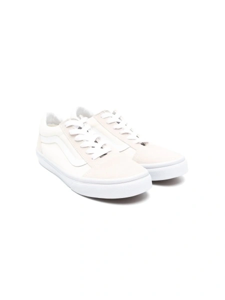 Sneakers Vans albi din piele si material textil