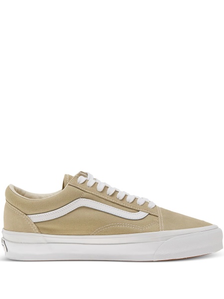 Sneakers Vans Old Skool neutri din piele si material textil