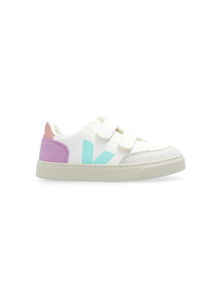 Sneakers VEJA albi din piele si piele intoarsa