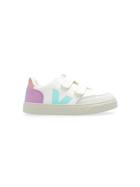 Sneakers VEJA albi din piele si piele intoarsa