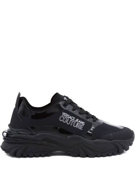 Sneakers Versace Jeans Couture negri din material textil si poliuretan
