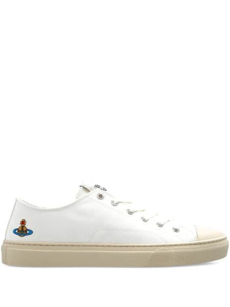 Sneakers Vivienne Westwood albi din bumbac organic
