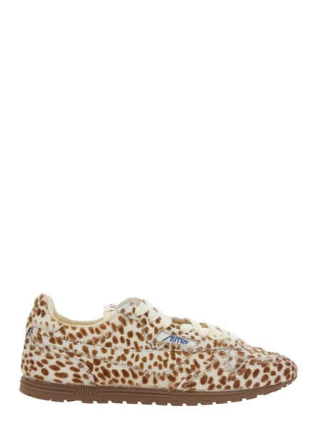 Sneakers 'Windspin Low' Multicolor Sneaker with Logo on the Side and Animalier Motif in Suede Woman