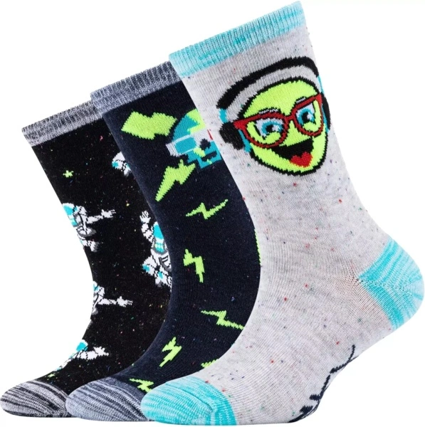 Sosete 3PPK Boys Casual Space and Smileys Socks