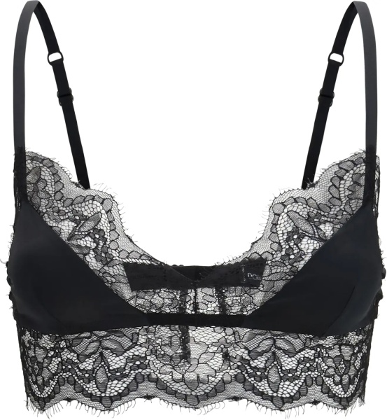 Sutiene Satin soft-cup bralette Bra with lace