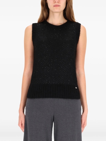 Top tricotat Herno negru