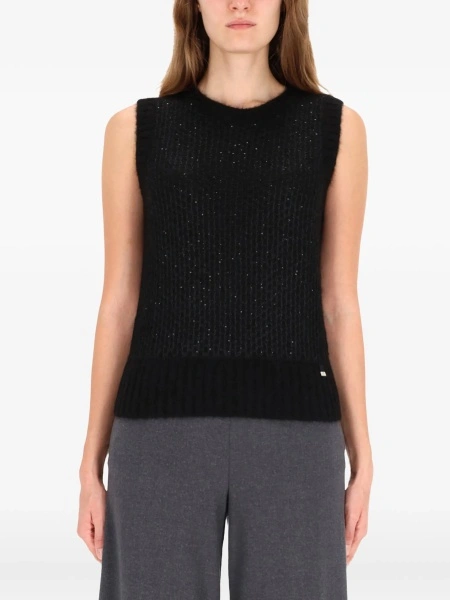Top tricotat Herno negru