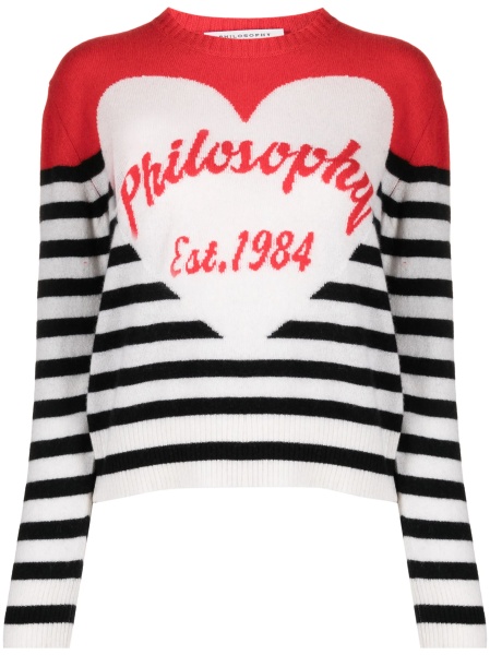 Top tricotat Philosophy alb