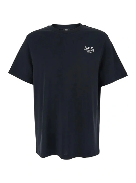 Tricou A.P.C. Black T-Shirt with Embroidered Logo on the Front in Women's Cotton