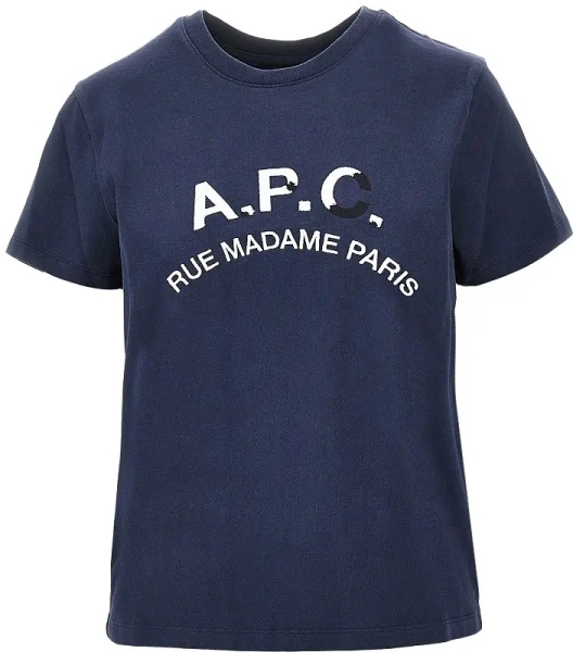 Tricou A.P.C. Vintage effect logo embroidery T-shirt