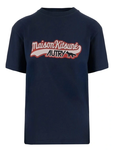 Tricou Autry X Maison Kitsune albastru