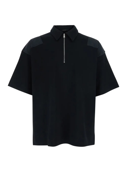Tricou Black T-Shirt 'TELEMO' with Round Neck and Short Sleeves for Men