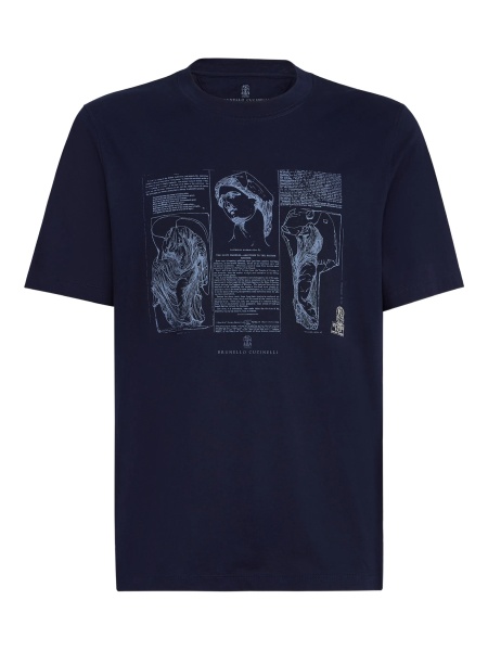 Tricou Brunello Cucinelli albastru