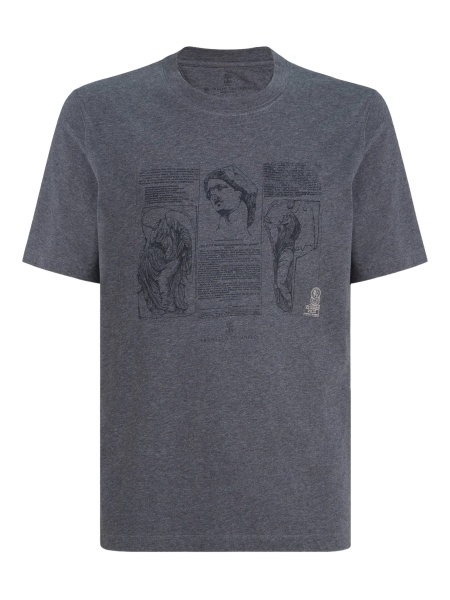 Tricou Brunello Cucinelli gri