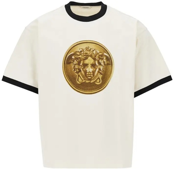 Tricou Cotton T-shirt with Medusa Coin print
