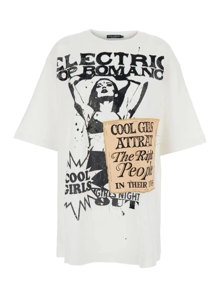 Tricou Dolce & Gabbana alb din bumbac