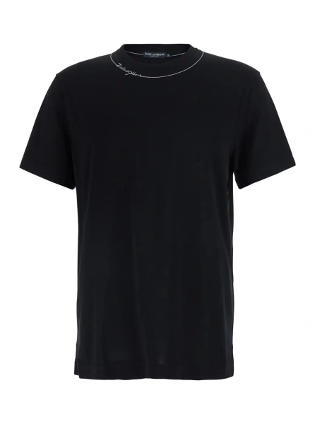 Tricou Dolce & Gabbana negru din bumbac