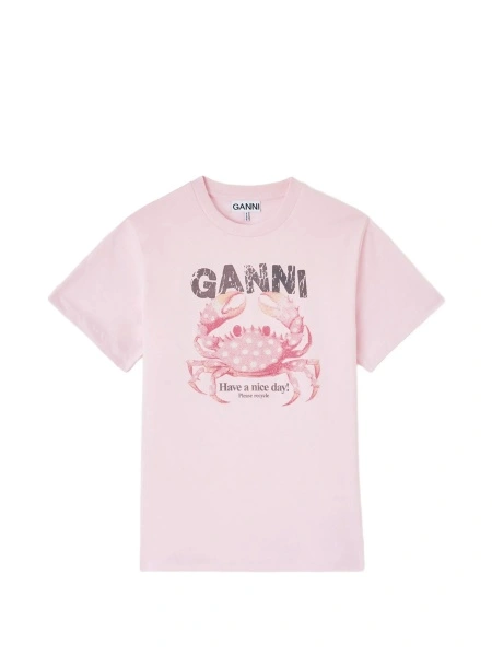 Tricou Ganni roz