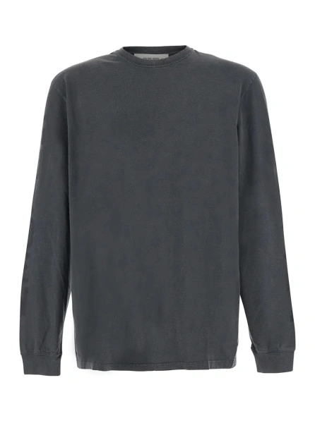 Tricou Golden Goose gri din bumbac