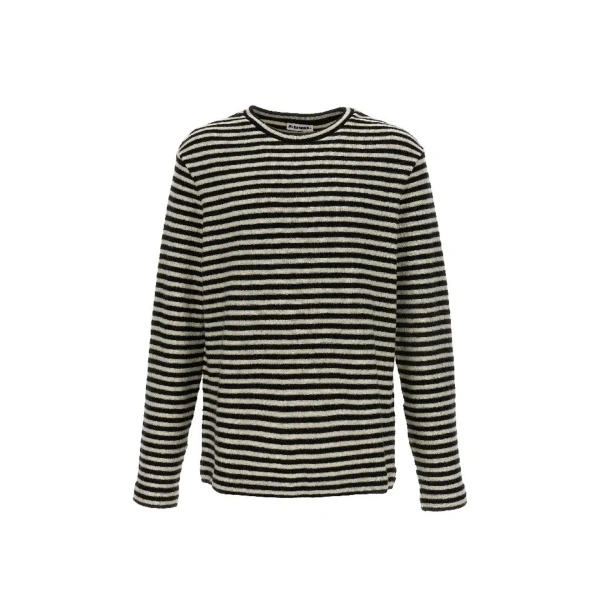 Tricou Jil Sander Striped Wool Compact Jersey T-Shirt