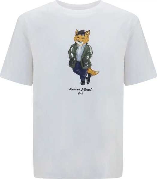Tricou MAISON KITSUNÉ Weekend Fox cotton T-shirt