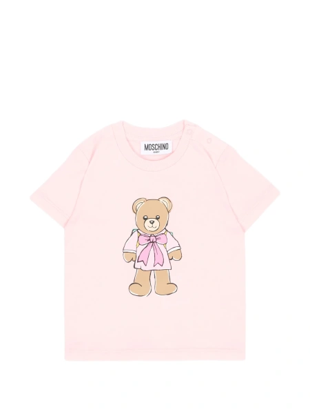 Tricou Moschino roz din bumbac