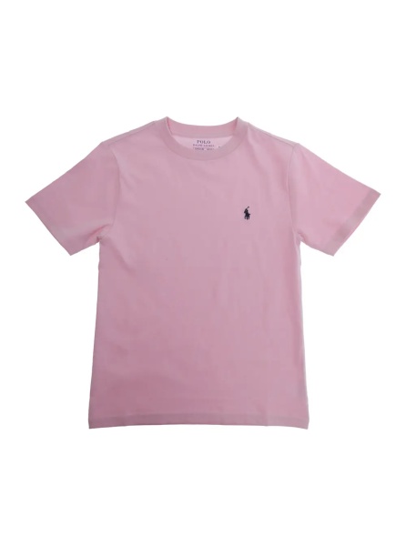 Tricou Pink T-Shirt with Front Logo in Cotton for Women